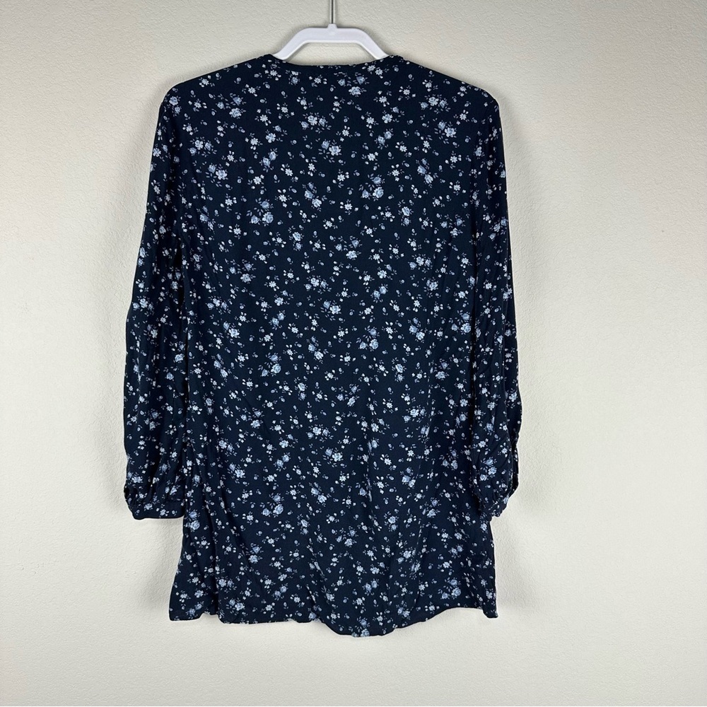 Reformation Blue Floral Cotswold Long Sleeve Mini Dress Size Small - Picture 3 of 7